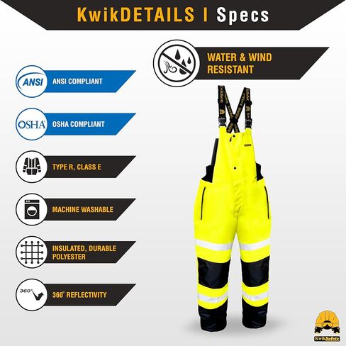 KwikSafety - شارلوت، كارولاينا الشمالية - TORRENT High Vis Rain Jacket Trench Coat & RIVER OTTER Rain Bibs Class 3 ANSI OSHA Compliant in Kuwait