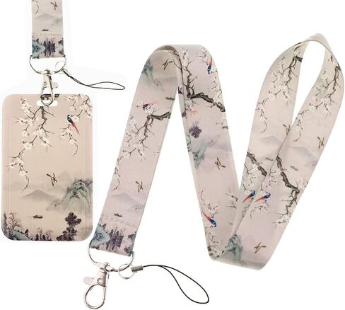 Cute ID Lanyard Badge Card Holder Key Lanyard for ID Badges for Women Girls Students Kawaii Keychain Lanyard for Keys(Graffiti Bear) in Saudi Arabia