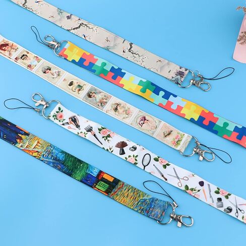 Cute ID Lanyard Badge Card Holder Key Lanyard for ID Badges for Women Girls Students Kawaii Keychain Lanyard for Keys(Graffiti Bear) in Saudi Arabia