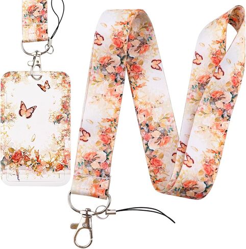 Cute ID Lanyard Badge Card Holder Key Lanyard for ID Badges for Women Girls Students Kawaii Keychain Lanyard for Keys(Graffiti Bear) in Saudi Arabia