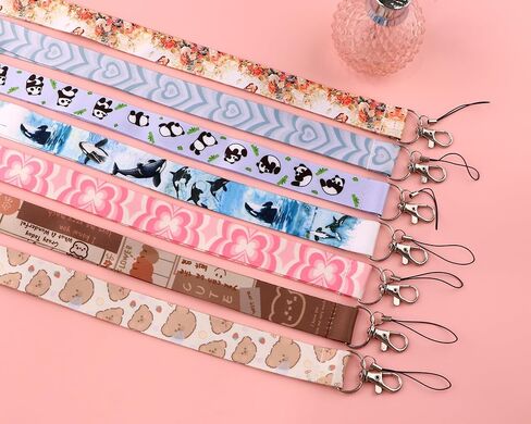 Cute ID Lanyard Badge Card Holder Key Lanyard for ID Badges for Women Girls Students Kawaii Keychain Lanyard for Keys(Graffiti Bear) in Saudi Arabia
