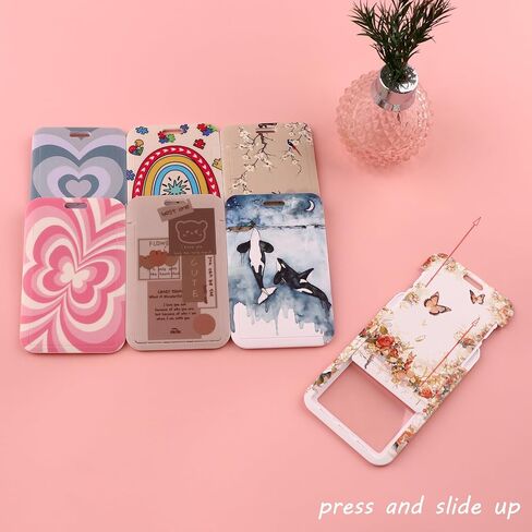 Cute ID Lanyard Badge Card Holder Key Lanyard for ID Badges for Women Girls Students Kawaii Keychain Lanyard for Keys(Graffiti Bear) in Saudi Arabia