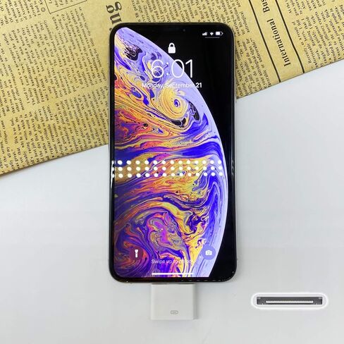 محول Lightning إلى 30 Pin، موصل شحن ومزامنة 8 Pin Male إلى 30 Pin Female محول محول متوافق مع موديلات iPhone وiPad وiPod مختارة باللون الأبيض in Kuwait