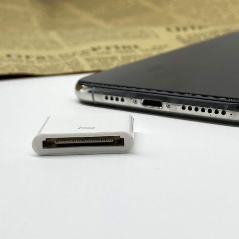 محول Lightning إلى 30 Pin، موصل شحن ومزامنة 8 Pin Male إلى 30 Pin Female محول محول متوافق مع موديلات iPhone وiPad وiPod مختارة باللون الأبيض in Kuwait