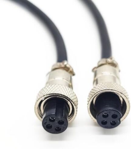 GX12 4 Pin Cable Double Female Head Aviation Cordset, GX12 4 Pin Panel Mount Circular Metal Aviation Connector Adapter Female to Female（1Meter） in Saudi Arabia