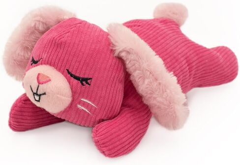 ZippyPaws Snooziez Bunny with Shhhqueaker Pink 4.57 x 5.35 x 11.3 inches in Saudi Arabia