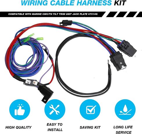 Board Wiring Cable Harness, Marine Tilt Trim Unit Jack Plate Wire Harness Kit Replacement for Marine CMC/TH Tilt Trim Unit Jack Plate Replaces 7014G PT-130 PT-35 PL-65 in Saudi Arabia