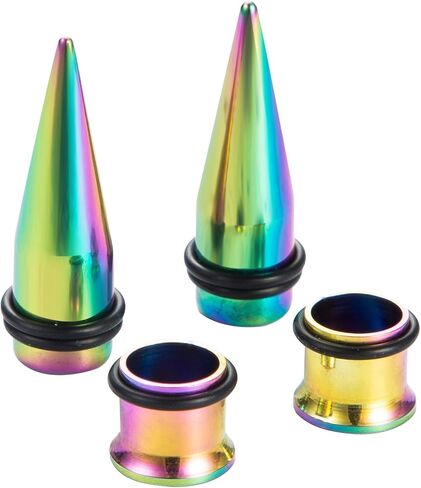 JDXN Stainless Steel Ear Stretching Taper Tunnel Starter Kit - 36 Piece Set 14G - 00G+Aftercare Jojoba Oil JDXN Stainless Steel Ear Stretching Taper Tunnel Starter Kit - 36 Piece Set 14G - 00G+Aftercare Jojoba Oil Tapers Plugs Eyelets Implant Grade Body P in Saudi Arabia