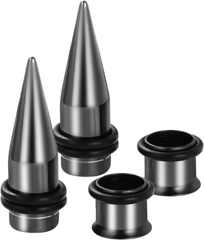 JDXN Stainless Steel Ear Stretching Taper Tunnel Starter Kit - 36 Piece Set 14G - 00G+Aftercare Jojoba Oil JDXN Stainless Steel Ear Stretching Taper Tunnel Starter Kit - 36 Piece Set 14G - 00G+Aftercare Jojoba Oil Tapers Plugs Eyelets Implant Grade Body P in Saudi Arabia