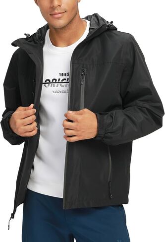 CAMEL CROWN Waterproof Rain Jackets for Men Wind Breaker Jacket with Hood Lightweight Outdoor Shell Jacket for Hiking Travel in Saudi Arabia