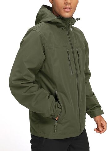 CAMEL CROWN Waterproof Rain Jackets for Men Wind Breaker Jacket with Hood Lightweight Outdoor Shell Jacket for Hiking Travel in Saudi Arabia