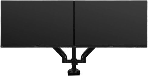 حامل شاشة FlexMount من Gelid Solutions - حامل شاشة زنبركية غاز لشاشتين - 2 محور USB مدمج - سعة تحميل 8 كجم لكل ذراع - VESA 100/75-Desk Harmony & Ergonomics in Kuwait