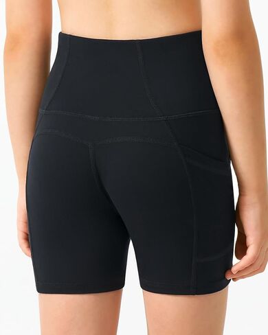 Stelle Girls 4"/8" Volleyball Shorts Youth Bike Shorts Athletic Yoga Dance Gymnastics Compression Shorts with Pockets in Saudi Arabia