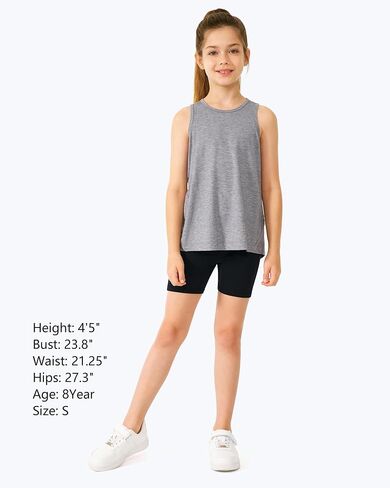 Stelle Girls 4"/8" Volleyball Shorts Youth Bike Shorts Athletic Yoga Dance Gymnastics Compression Shorts with Pockets in Saudi Arabia