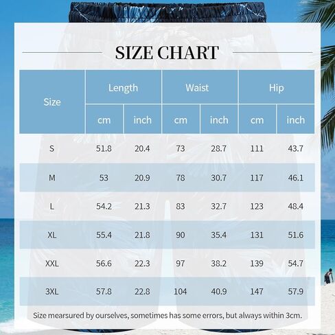 Hardaddy Mens Swim Trunks Quick Dry Swim Shorts with Bathing Mesh Lining Suit Hawaiian Beach Shorts with Pockets in Saudi Arabia