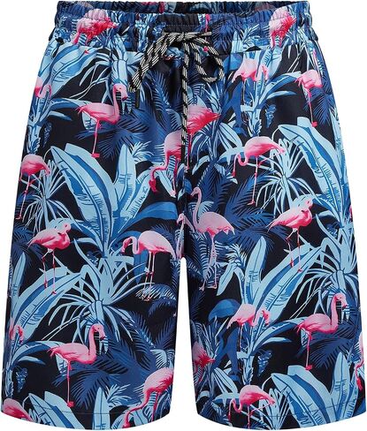 Hardaddy Mens Swim Trunks Quick Dry Swim Shorts with Bathing Mesh Lining Suit Hawaiian Beach Shorts with Pockets in Saudi Arabia