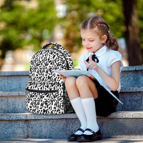 Kawani Leopard College Bookbags حقيبة ظهر مدرسية سوداء الفهد للفتيات والنساء المراهقات حقائب مدرسية حقائب كتب للسيدات ليوبارد حقائب ظهر للكمبيوتر المحمول للسفر والمشي لمسافات طويلة والتخييم وصالة الألعاب الرياضية Daypack in Kuwait