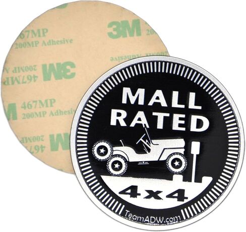Mall Rated Badges for Jeep (Set of 2) - USA made (Fits Based Jeeps) in Saudi Arabia