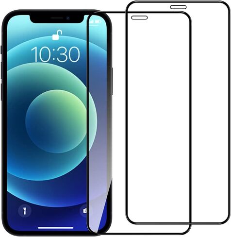 واقي شاشة من الزجاج المقوى المقاوم للضوء الأزرق متوافق مع هاتف iPhone 12 وiPhone 12 Pro مقاس 6.1 بوصة إصدار 2020، HD Clear Eye Care مضاد لبصمات الأصابع in Kuwait