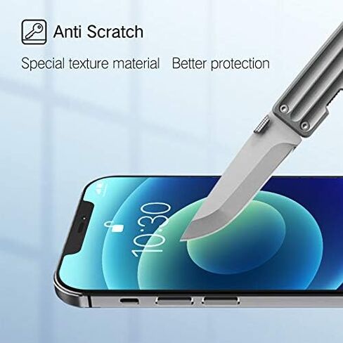 واقي شاشة من الزجاج المقوى المقاوم للضوء الأزرق متوافق مع هاتف iPhone 12 وiPhone 12 Pro مقاس 6.1 بوصة إصدار 2020، HD Clear Eye Care مضاد لبصمات الأصابع in Kuwait