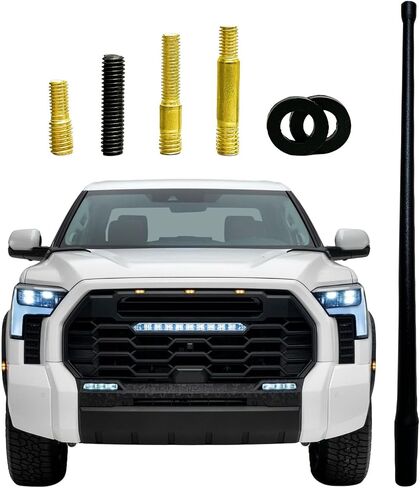 استبدال هوائي الشاحنة المرن مقاس 13 بوصة متوافق مع Toyota Tundra، Tacoma، Fj Cruiser، ملحق هوائي الراديو المرن المصمم لاستقبال راديو السيارة FM/AM in Saudi Arabia
