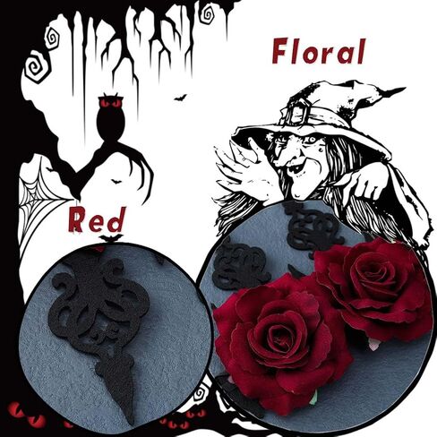 Aceorna Gothic Floral Headpiece Flower Crown Headband Rose Garland Crown Headdress Costume Hair Band for Cosplay Masquerade in Saudi Arabia