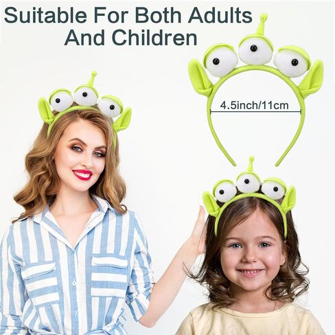 Alien Headband, Three-eyed Alien Headband Women Hairband, Alien Party Cosplay Costume Head-wear Accessories for Adults and Children(Green, 1 Pack) in Saudi Arabia