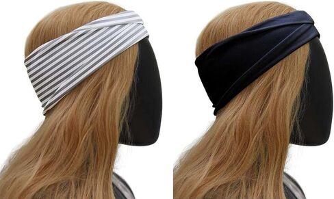 عصابة رأس، عصابة رأس، لفافة رأس، عصابة رأس ناعمة قابلة للتمدد، عصابة رأس رياضية لليوجا تناسب الجميع in Kuwait