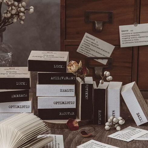 Dictionary Library Series Scrapbook Paper: 8 Books Word Themed Vintage Journaling Supplies Craft Paper for Writing DIY Travel Journal in Saudi Arabia