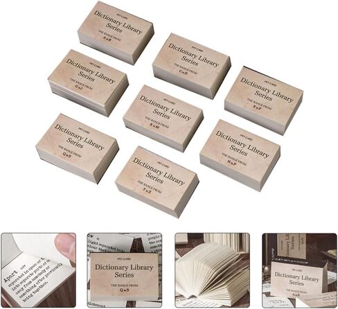 Dictionary Library Series Scrapbook Paper: 8 Books Word Themed Vintage Journaling Supplies Craft Paper for Writing DIY Travel Journal in Saudi Arabia