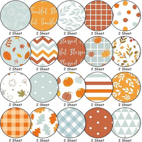 Whaline 40 Sheets Fall Pattern Paper Autumn Leaves Scrapbook Specialty Paper Double Sided Orange Blue Decorative Craft Paper For Thanksgiving DIY Card Making Photo Album Decor, 6 x 6 Inch in Saudi Arabia