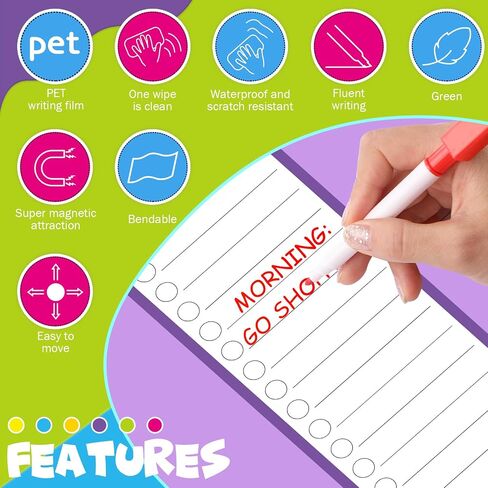 Qilery 24 Pcs Magnetic Dry Erase Board Magnetic to Do List for Fridge 11.8" x 3.94'' Magnetic Notepads Magnetic Whiteboard for Grocery Kitchen Refrigerator Message in Saudi Arabia