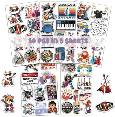 Pack 50 PCS Kawaii Stickers Animal Food Word Cute Vsco Vinyl Sticker Decals Waterproof Aesthetic for Wall Laptop Bike Car Bumper Helmet Water Bottle for Kids Girls in Kuwait