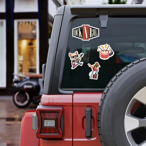 Pack 50 PCS Kawaii Stickers Animal Food Word Cute Vsco Vinyl Sticker Decals Waterproof Aesthetic for Wall Laptop Bike Car Bumper Helmet Water Bottle for Kids Girls in Kuwait