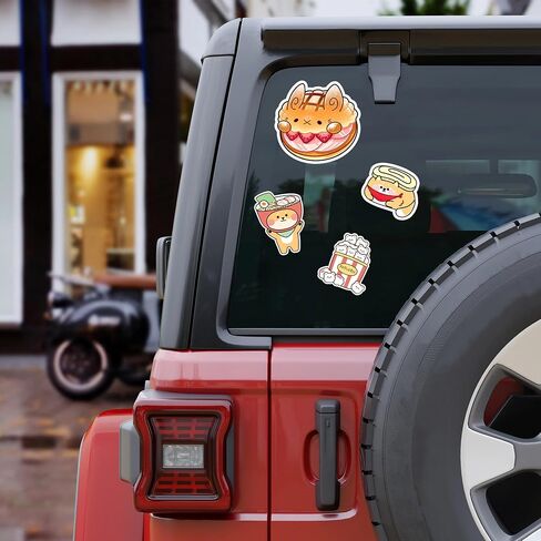 Pack 50 PCS Kawaii Stickers Animal Food Word Cute Vsco Vinyl Sticker Decals Waterproof Aesthetic for Wall Laptop Bike Car Bumper Helmet Water Bottle for Kids Girls in Saudi Arabia