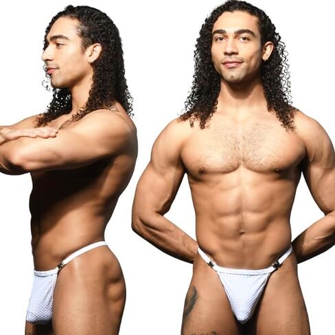 Andrew Christian Platinum Buckle Thong w/ALMOST NAKED in Saudi Arabia