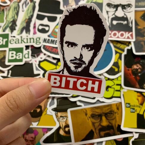 50 قطعة من ملصقات بضائع برنامج تلفزيوني Breaking Bad، مجموعة من الملصقات - ملصقات الفينيل المقتبسة المضحكة لأجهزة الكمبيوتر المحمول وزجاجات المياه والهاتف وأجهزة الكمبيوتر وخوذة الجيتار هدية للأطفال والمراهقين والبالغين (Breaking Bad) in Kuwait