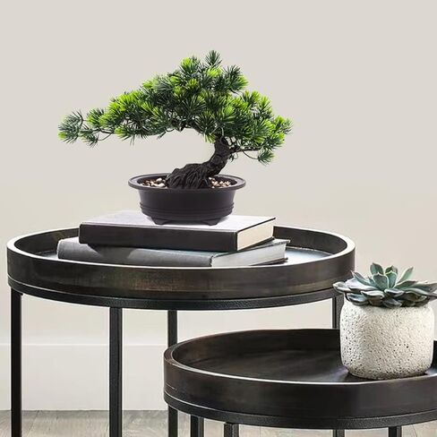 شجرة بونساي عيد الميلاد الاصطناعية - زخرفة نباتية صناعية، نباتات منزلية صناعية بوعاء، نبات بونساي شجرة الصنوبر، للديكور، عرض سطح المكتب، حديقة زن in Kuwait