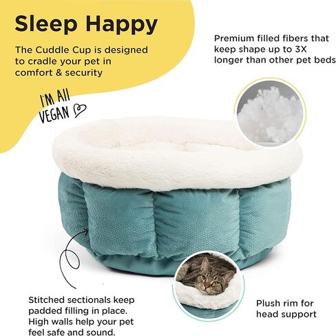 أفضل الأصدقاء من شيري كادل كوب إيلان، سرير مريح للقطط والكلاب مصنوع من الألياف الدقيقة في حوض سباحة قياسي in Kuwait