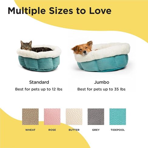 أفضل الأصدقاء من شيري كادل كوب إيلان، سرير مريح للقطط والكلاب مصنوع من الألياف الدقيقة في حوض سباحة قياسي in Kuwait