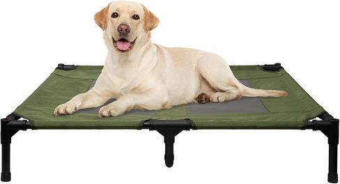 Small Elevated Dog Bed Outdoor Waterproof,Lifted Dog Cot Bed with Washable & Breathable Mesh,Raised Pet Hammock Bed with No-Slip Rubber Feet for Indoor & Outdoor Use,Pink,24 * 18 * 7 inches in Saudi Arabia
