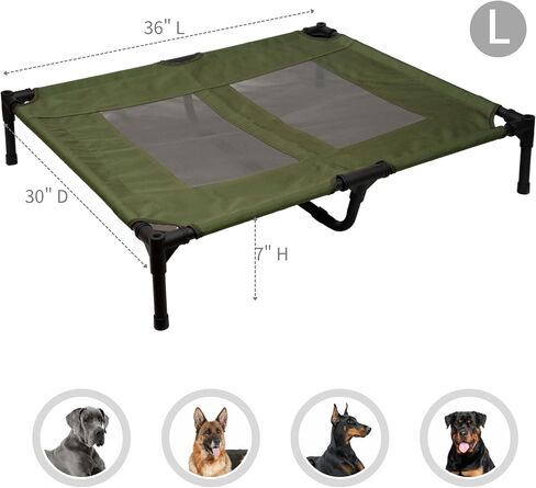 Small Elevated Dog Bed Outdoor Waterproof,Lifted Dog Cot Bed with Washable & Breathable Mesh,Raised Pet Hammock Bed with No-Slip Rubber Feet for Indoor & Outdoor Use,Pink,24 * 18 * 7 inches in Saudi Arabia