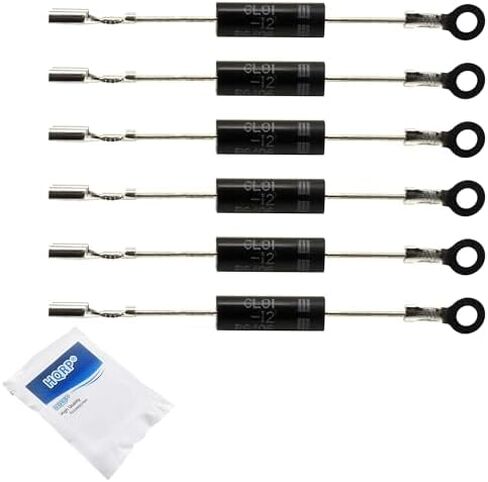 HQRP 2-Pack Microwave Oven Rectifier Diode 12kV 350mA Compatible with CL01-12 HVM12 T3512 512TH RG406 512H T3512 3512 GE WB27X10930 Samsung DE91-70063D LG 6851W1A002E WB27X1160 5304417430 WP13091701 in Saudi Arabia