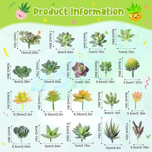 40 Pieces Artificial Succulent Plants Faux Succulents Realistic Fake Succulents Unpotted Mini Succulents for DIY Garden Home Office Indoor Decor in Saudi Arabia