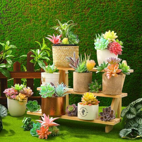 40 Pieces Artificial Succulent Plants Faux Succulents Realistic Fake Succulents Unpotted Mini Succulents for DIY Garden Home Office Indoor Decor in Saudi Arabia