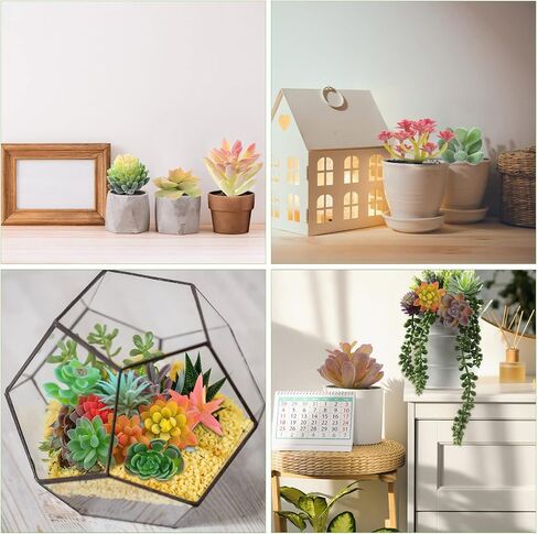 40 Pieces Artificial Succulent Plants Faux Succulents Realistic Fake Succulents Unpotted Mini Succulents for DIY Garden Home Office Indoor Decor in Saudi Arabia