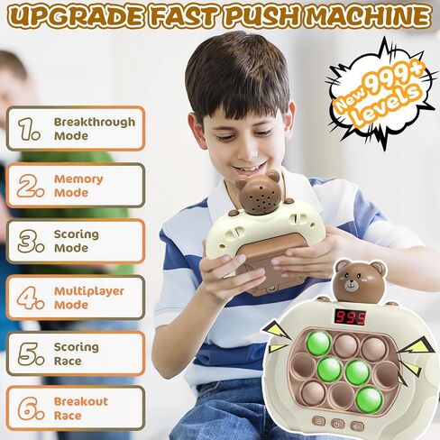Upgraded Fast Push Game Popping Fidget Toys for Kids, Funny Toys with LED Screen for Kids 3-12, Birthday Gifts for Girls and Boys Bubble Stress,Handheld Puzzle Game Sensory Toys (Astronaut) in Kuwait