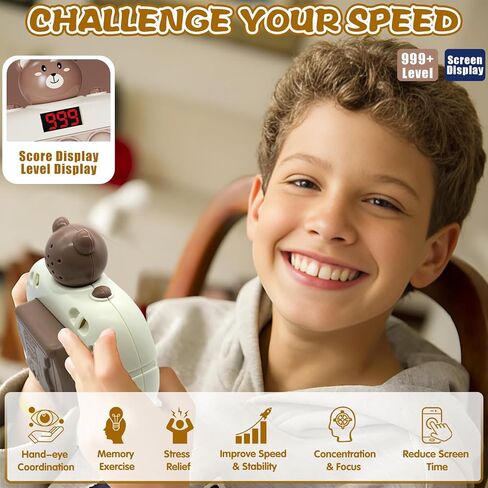 Upgraded Fast Push Game Popping Fidget Toys for Kids, Funny Toys with LED Screen for Kids 3-12, Birthday Gifts for Girls and Boys Bubble Stress,Handheld Puzzle Game Sensory Toys (Astronaut) in Kuwait