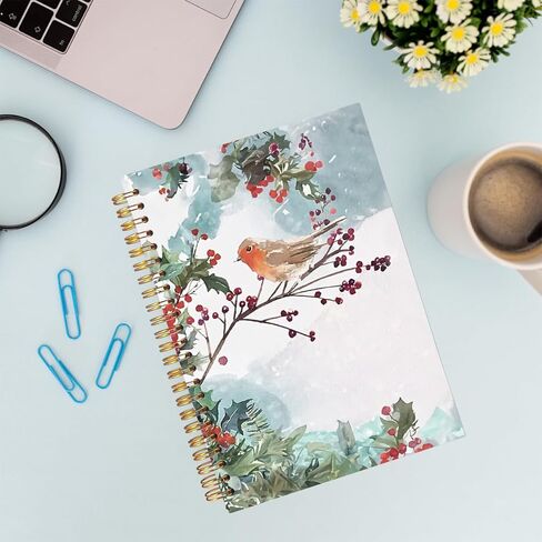 الشتاء أرنب الأرنب مجلة دفتر، هدايا دفتر لعيد الميلاد، هدايا الأرنب لمحبي الأرنب، هدايا لمحبي الأرانب، كتابة دفتر دوامة 5.5x8.3 in Kuwait