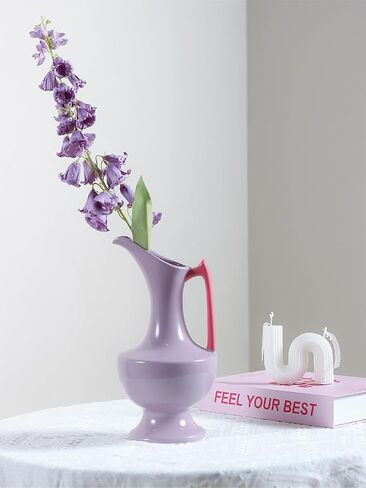 Ceramic Flower Vase,Retro Vase,Decor for Family,Living Room,Office,Reception Room,Restaurant,etc,Unique Gift in Saudi Arabia